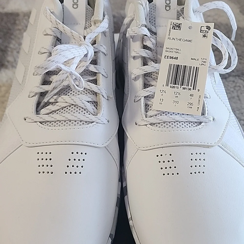 Adidas RunTheGame basketball shoes in"White/Grey Mens Size 13 - Picture 6 of 9